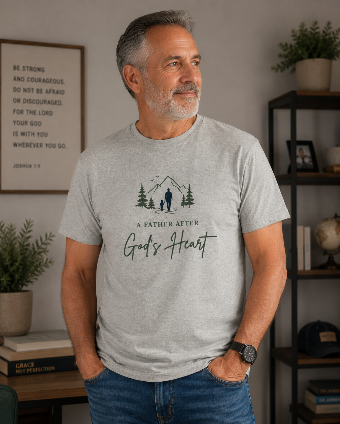 A Father After God’s Heart” Christian T-Shirt – Acts 13:22 Faith Tee, Inspirational Dad Shirt