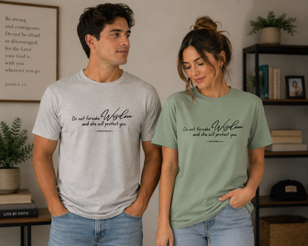 Wisdom Bible Verse Unisex T-Shirt – Minimal Christian Design