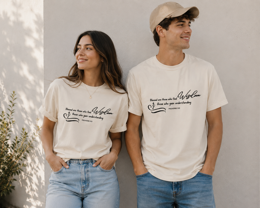 Blessed Are Those Who Find Wisdom” Unisex Christian T-Shirt – Proverbs 3:13